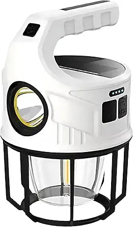 500 lumens, Solar Camping Lantern Rechargeable, Portable LED Lantern for Camping, solar lantern,Power Outagesdual light source, Emergency Power, lantern, Hiking,Home and More (Transparent)